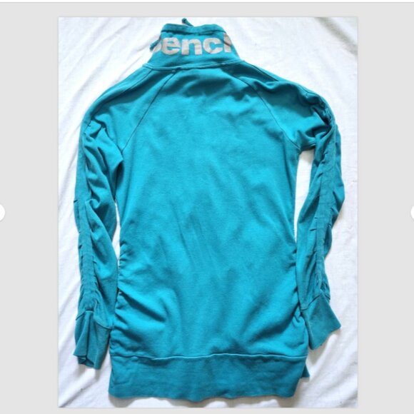 Bench Sweater Jacket Women's Large Zip Mock Neck Blue Zipper Close Pocke… - Picture 4 of 13